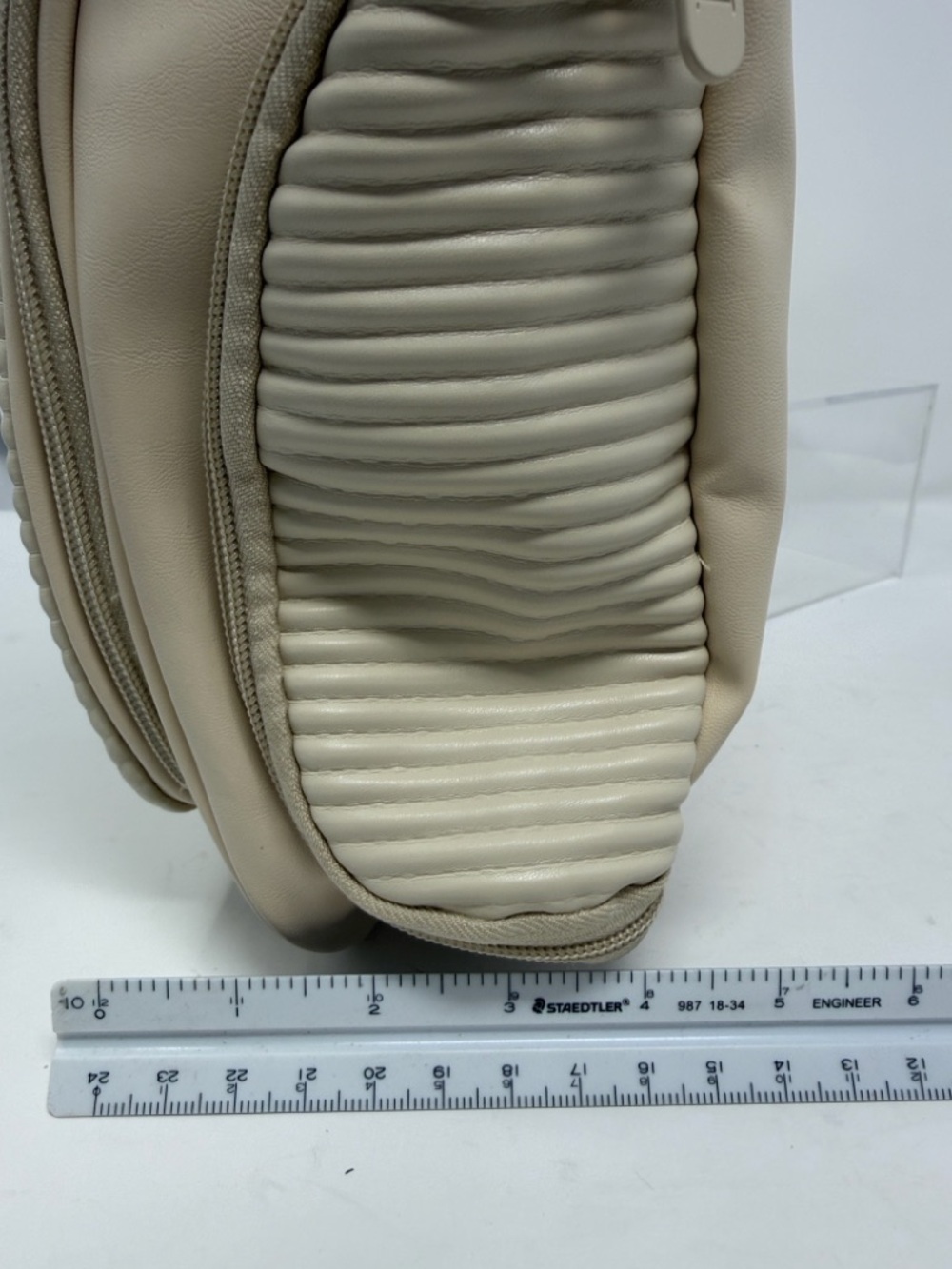 DEZI Ivory Ribbed Top-Handle Backpack - Picture 9 of 9